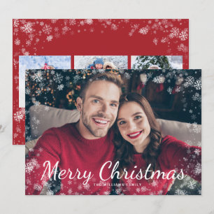 Collage de photos de Noël enneigé pour les Fêtes