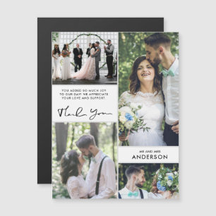 Collage de photos de remerciement de mariage