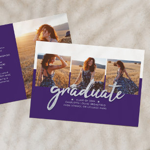 Collage de photos de remise de diplômes Violet Arg