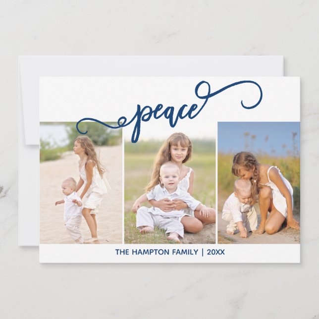 Collage de photos de vacances paisibles Carte de v (Devant)