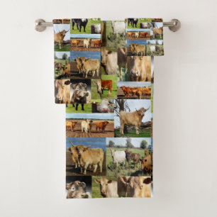 Collage de photos de vache,