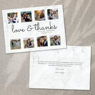 Collage de photos en écriture Marbre Amour & Merci