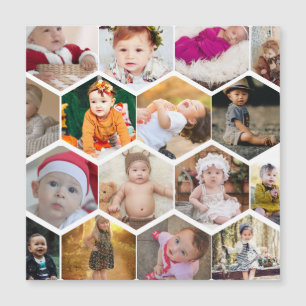 Collage de photos en hexagone