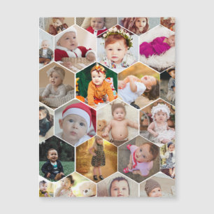Collage de photos en hexagone