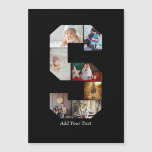 Collage de photos en lettre S noir et blanc