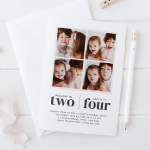 Collage de photos Invitation d'anniversaire conjoi