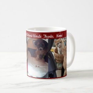 Collage de photos Merci Maman Personnaliser Tasse 