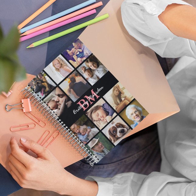 Collage de photos moderne monogrammé 2026 (Créateur téléchargé)