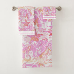 Collage de plage nautique Hot Pink ID840