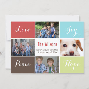 collage de quatre photos Mod Holiday Carte Plat