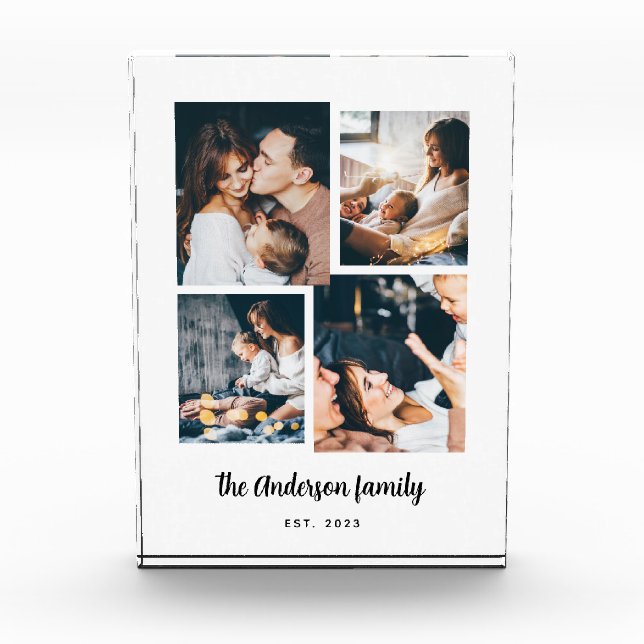 Collage de quatre photos moderne | Bloc photo (Devant)