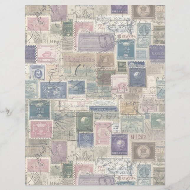 Collage de timbres-poste de fantaisie faux 4 (Dos)