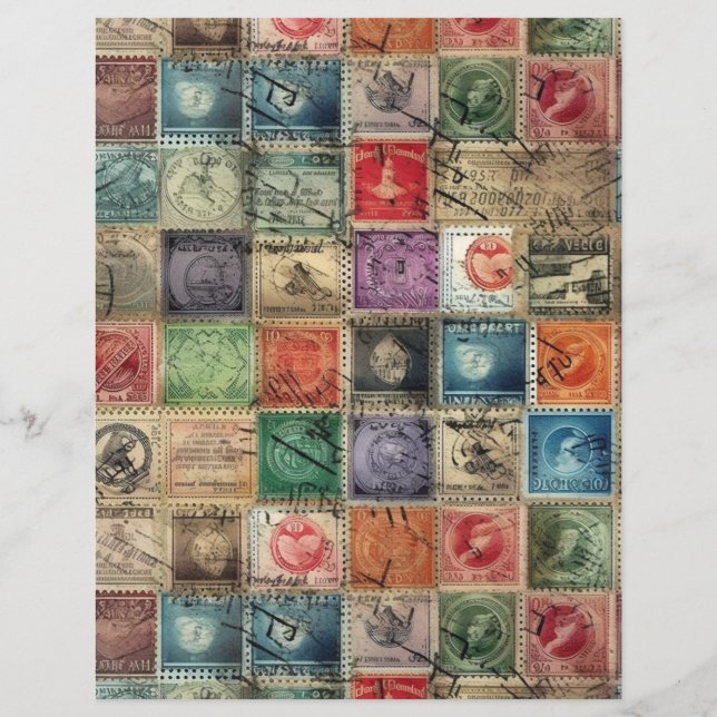 Collage de timbres-poste fantaisistes 7 (Dos)