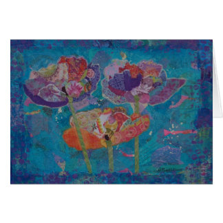 Collage de trois pavots