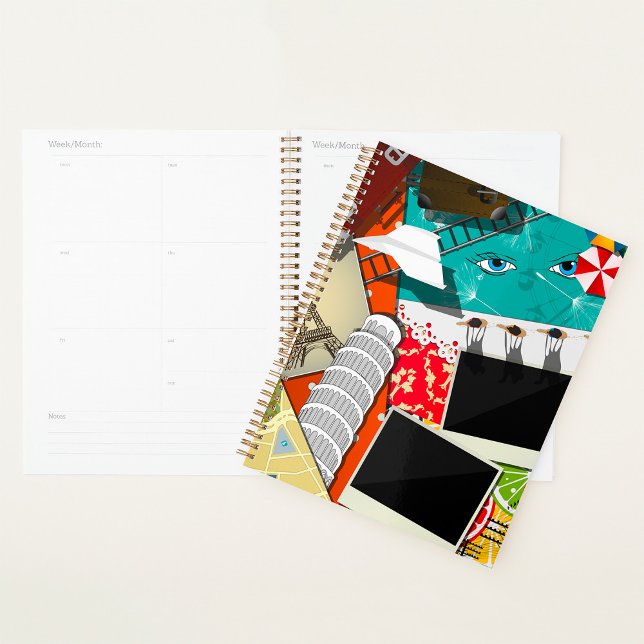 Collage de voyage avec des sites touristiques embl (Créateur téléchargé)