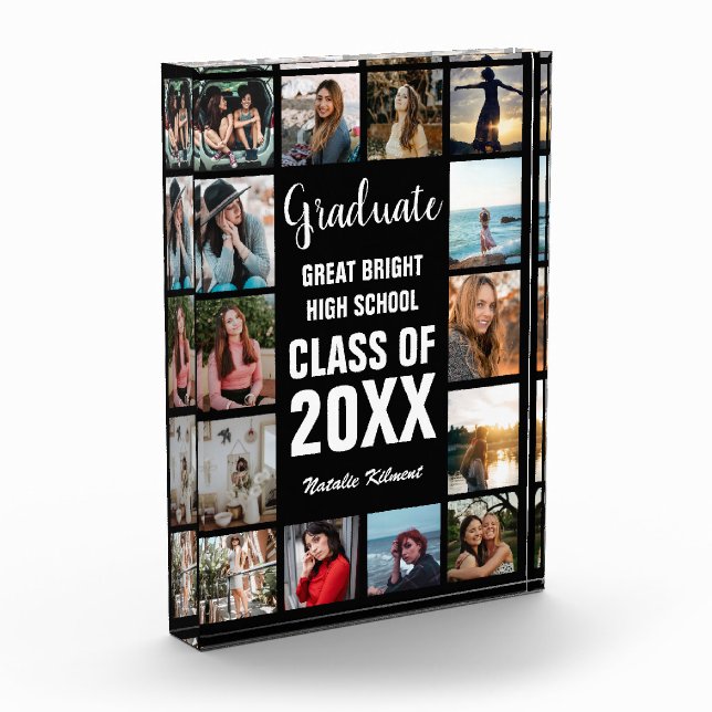 Collage des diplômés Black Graduation Bloc photo (Gauche)