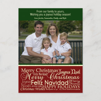 Collage des mots de Noël Photo carte postale