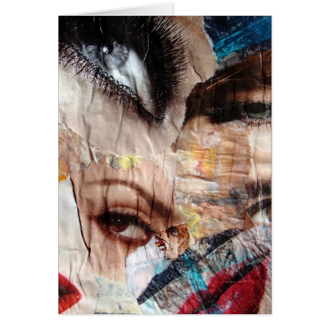 Collage des yeux et des lèvres, Salutation blanche (Devant)