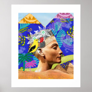 collage egypte moderne artistique coloré Affiche