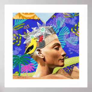 collage egypte moderne artistique coloré Poster