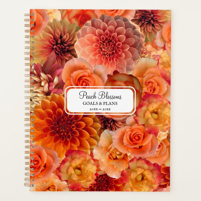 Collage Floral Orange Peach Big Vibrant Energizing (Devant)