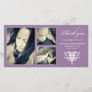 COLLAGE FORMEL PURPLE CARTE DE REMERCIEMENTS mar