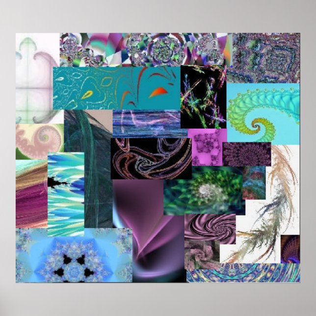 Collage fractal : impression tressée (Devant)