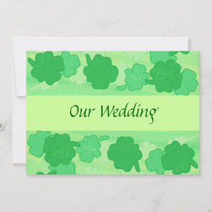 Collage Green Shamrocks, Invitations de mariage