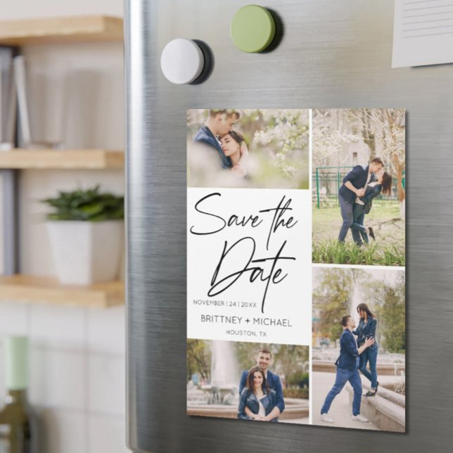 Collage Lettré À La Main Enregistrer La Date (Créateur téléchargé)