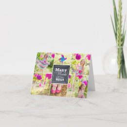 Collage marqué Carte de remerciements d'anniversai