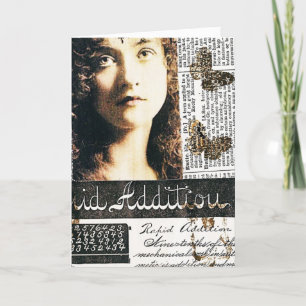 Collage Médiatique Mélange Avec Jolie Dame, Merci