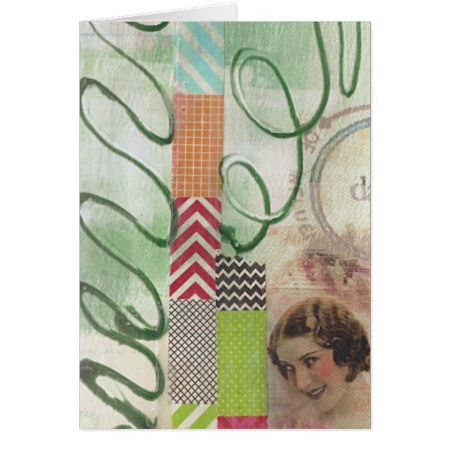 Collage mixte de la Dame des médias (Devant)