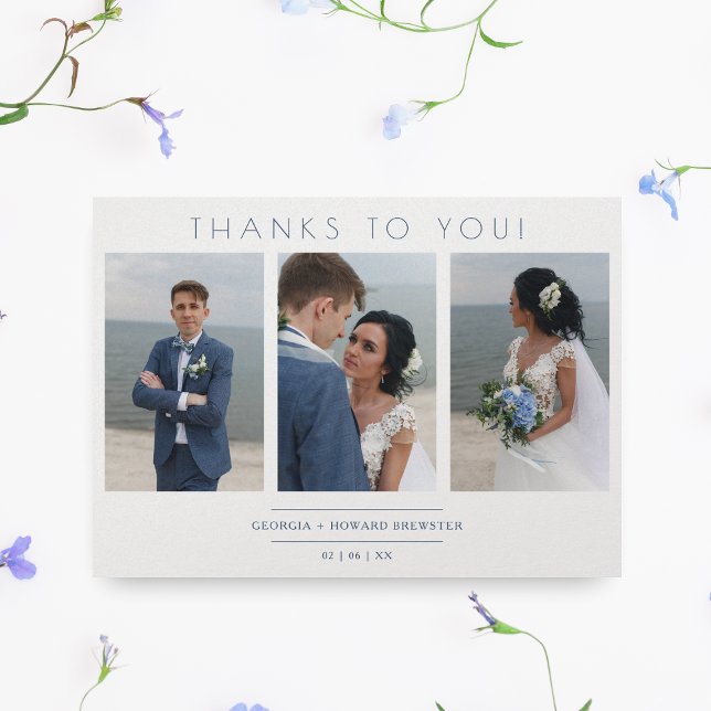 Collage moderne 3 Photos Mariage Script minimalist (Créateur téléchargé)