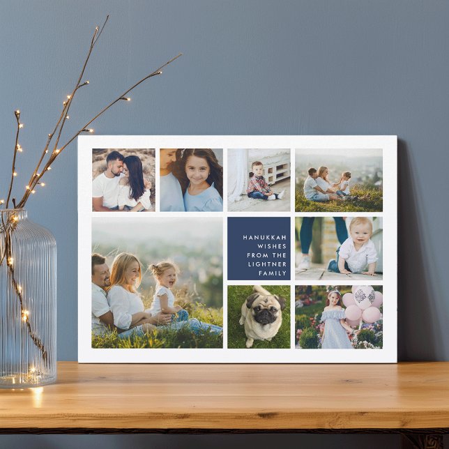 Collage moderne | CARTE PHOTO HANOUKKA (Créateur téléchargé)
