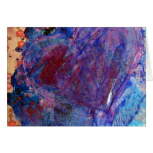 Collage multimédia mixte Coeur Abstrait