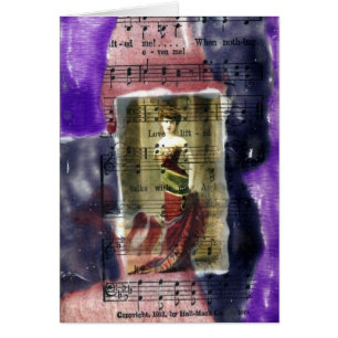 Collage multimédia mixte vintage dame