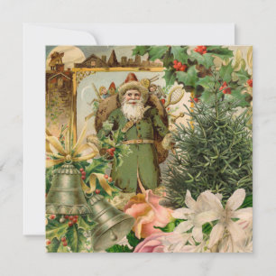 Collage Noël Père Noël vert Ancien Monde Antique