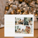 Collage Noël Quatre photos | Vacances merveilleuse<br><div class="desc">Famille de photos de Noël | Carte Postale Holiday Hugs</div>