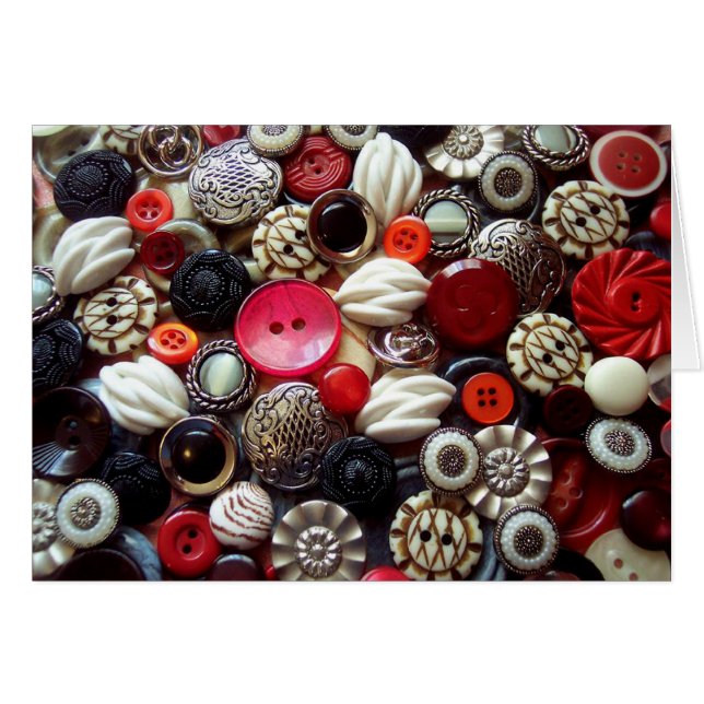 Collage noir et argenté rouge de bouton (Devant horizontal)
