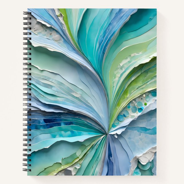 Collage papier coloré Art Carnet spirale (Devant)