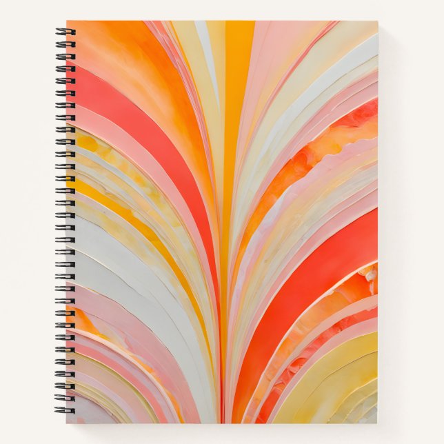 Collage papier coloré Art Carnet spirale (Devant)