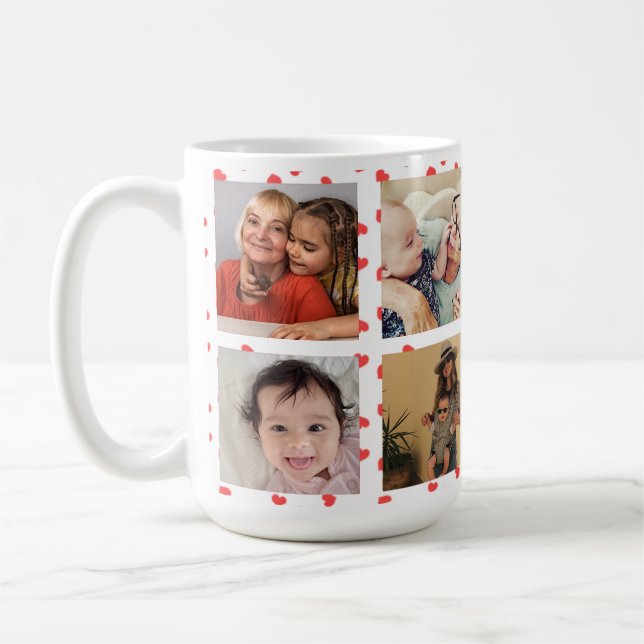 Collage personnalisé Famille Amour Mug No3 (Gauche)