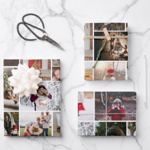 Collage photo 3 Feuilles de papier d'enveloppement