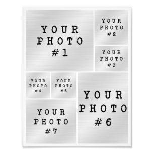Collage photo 7 Disposition en grille Papier photo