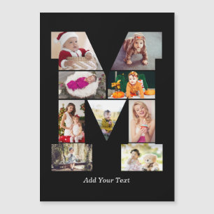 Collage photo avec lettre M noir et blanc