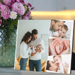 Collage photo bébé avec plaque ZigZag verticale<br><div class="desc">Créez votre propre plaque photo bébé avec 4 de vos photos préférées. Le modèle photo est mis en place pour créer un collage photo avec une photo principale,  légèrement recouvert des trois autres photos en zigzag vertical. Vos images sont affichées en format portrait et paysage avec des cadres blancs.</div>