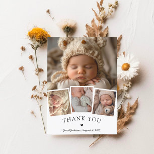 Collage photo bébé élégant Merci moderne