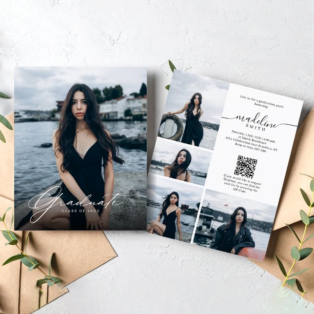 Collage photo BUDGET Code QR Graduation Party (Créateur téléchargé)
