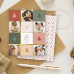 Collage photo Budget Pastel & Gold Christmas Tree<br><div class="desc">Découvrez la magie de la saison avec notre carte de vacances à petit prix exquise. Avec un collage captivant de 5 photos en pastels et or, un arbre de Noël charmant, et le message chaleureux "Joyeux et brillant" dans l'élégante police sans-serif. Ajoutez une touche personnelle avec votre nom de famille...</div>