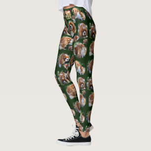 Collage photo Cavalier Spaniel, Dames Leggings
